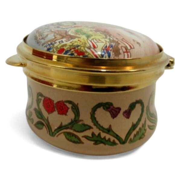 STAFFORDSHIRE ENAMELS Royal Wedding 1981 Prince Charles & Diana England Vintage - Picture 5 of 12